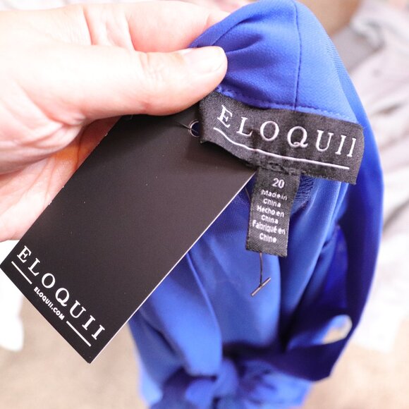 Eloquii | Short Sleeve Chiffon Top 20 Neck Tie NWT - Picture 5 of 6